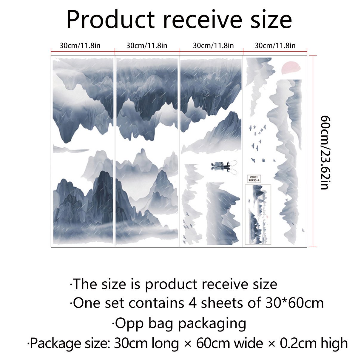 Folding Sunset Landscape Picture Creative Wall Sticker - Image 3
