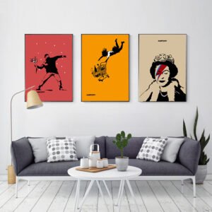 Queen Banksy Doodle Art Picture Abstract Canvas Painting