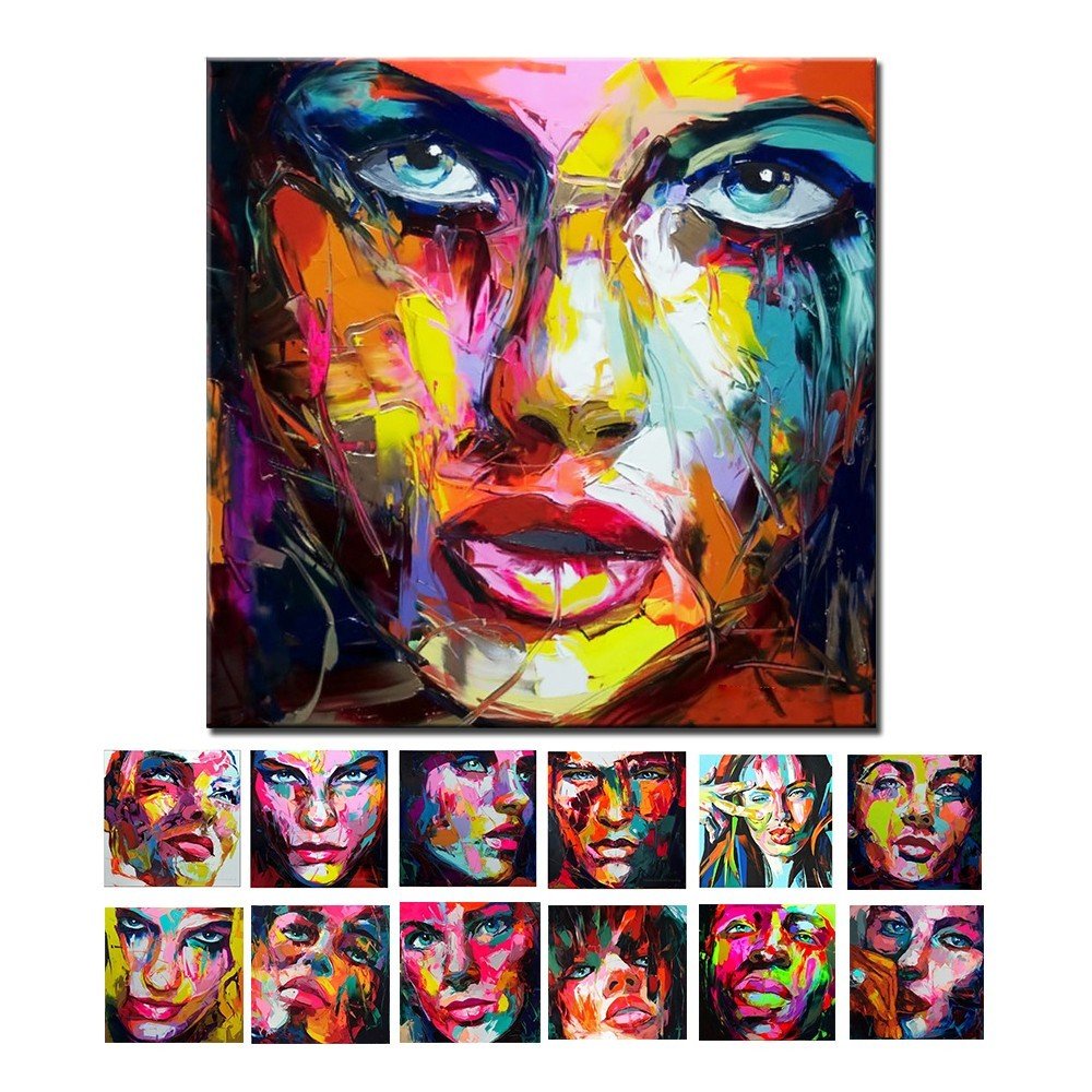 Painted Frameless Canvas Hanging Picture - Image 2