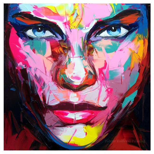 Painted Frameless Canvas Hanging Picture - Image 5