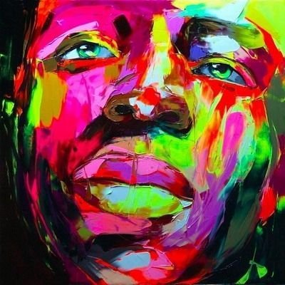 Painted Frameless Canvas Hanging Picture - Image 8