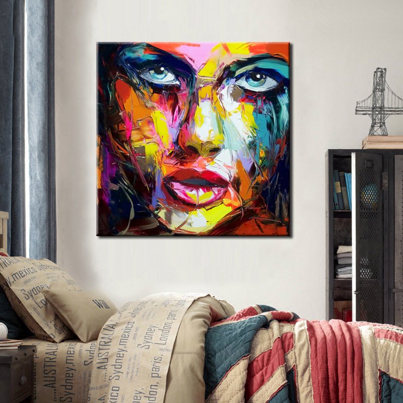 Painted Frameless Canvas Hanging Picture