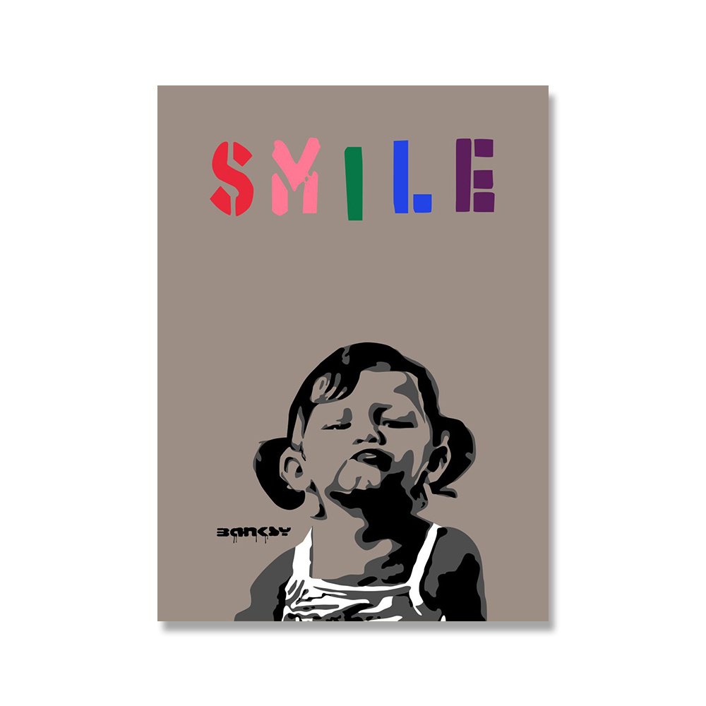 Queen Banksy Doodle Art Picture Abstract Canvas Painting - Image 9