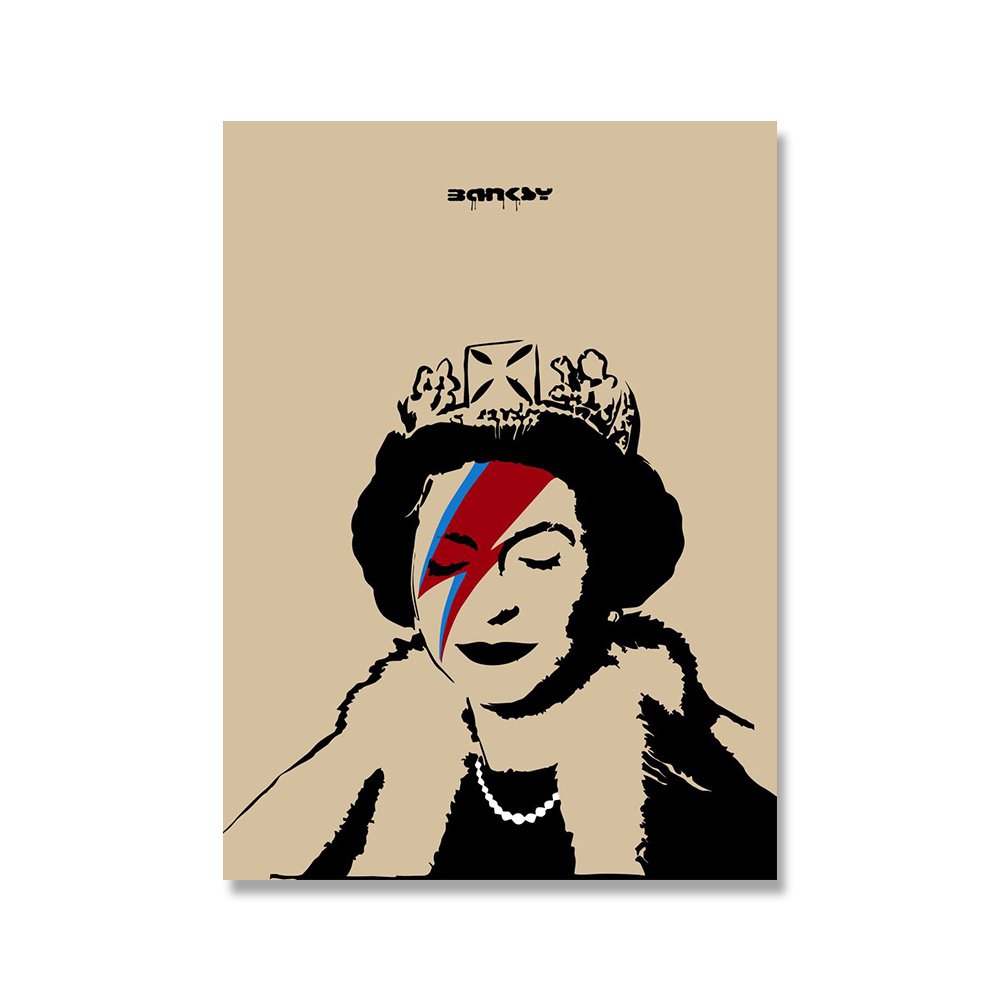 Queen Banksy Doodle Art Picture Abstract Canvas Painting - Image 8
